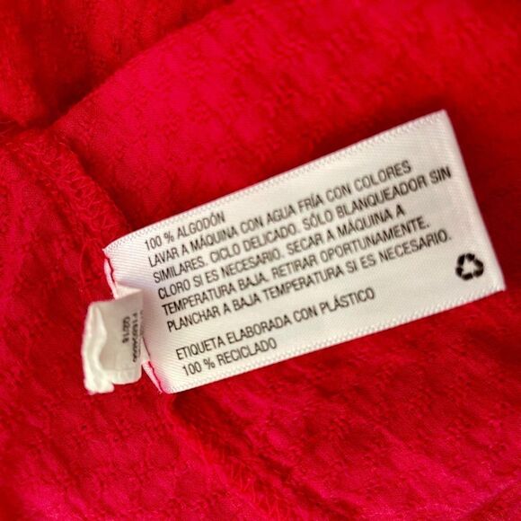 Universal thread tie front button down red top - Picture 11 of 12